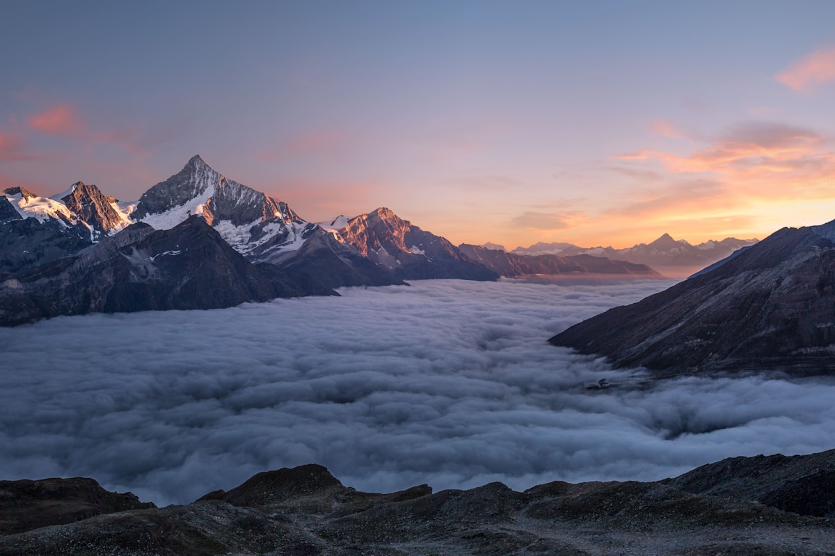 Beautiful landscape with mountains and trees